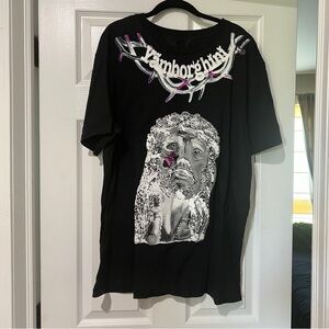 Yamborghini Black and Silver Graphic Tee